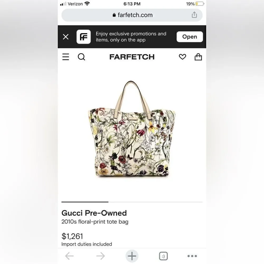 Gucci flora large tote